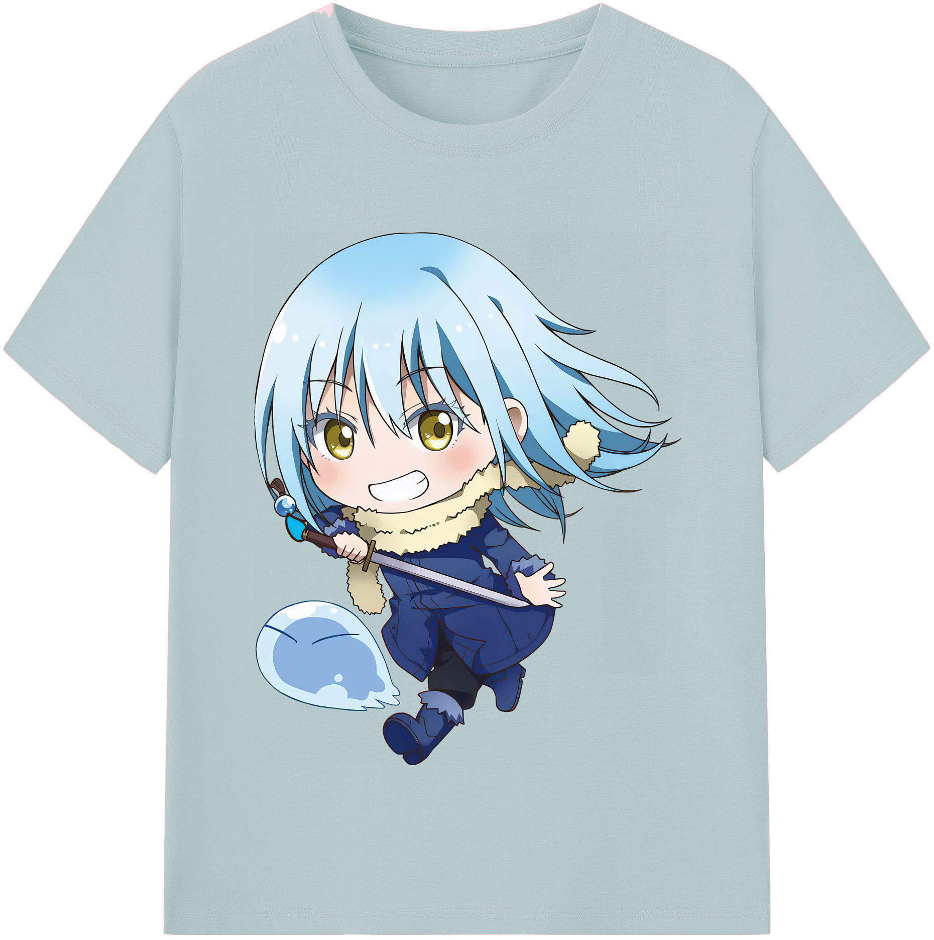 （画像用） 転スラ Regarding Reincarnated to Slime 綿100％半袖Tシャツ（フロントプリント）